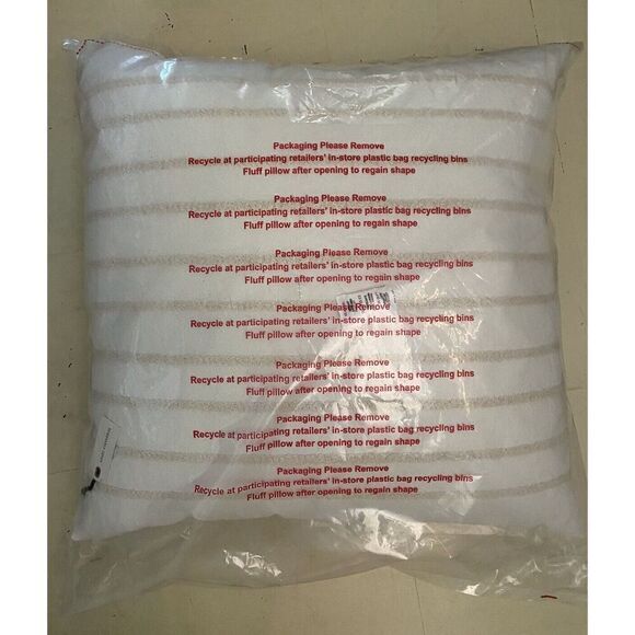 Hearth & Hand 26"x26" Tufted Rib Stripe Euro Bed Pillow Cream/Natural - Picture 6 of 8